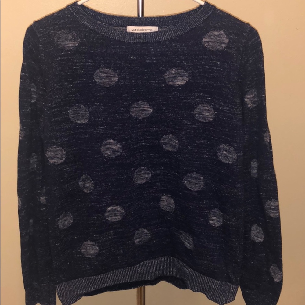 Liz Claiborne Blue Polkadot Sweater